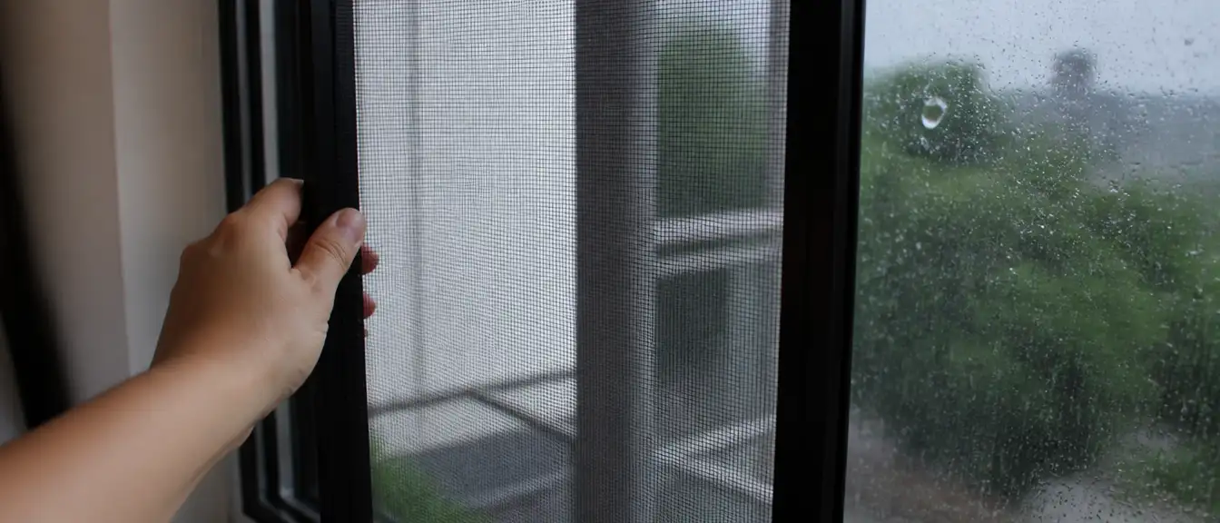 梅雨季傍晚關閉紗窗，是減少飛蟻進入室內的最直接預防措施