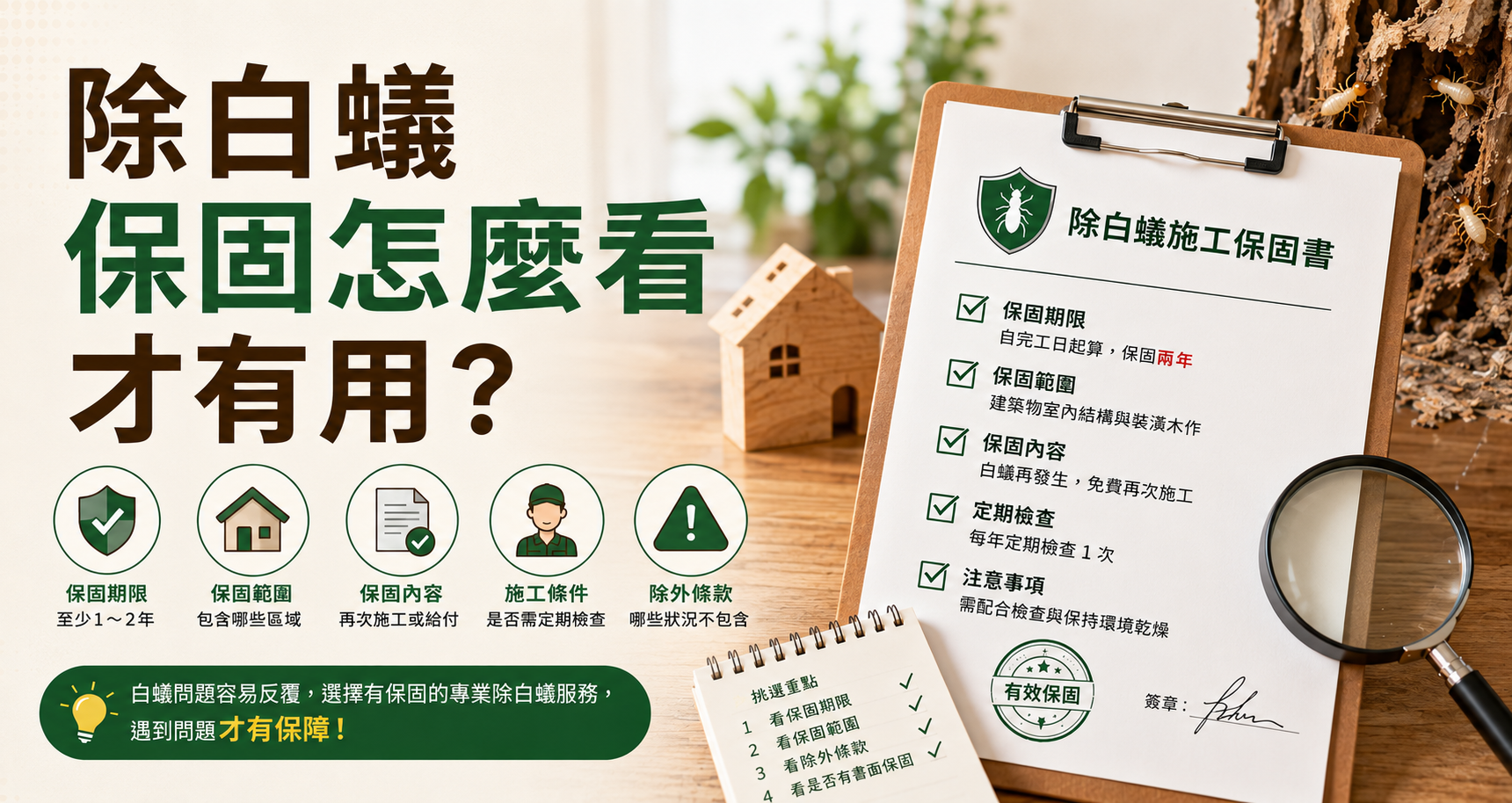 除白蟻保固怎麼看才有用? 除白蟻保固怎麼看才有用?