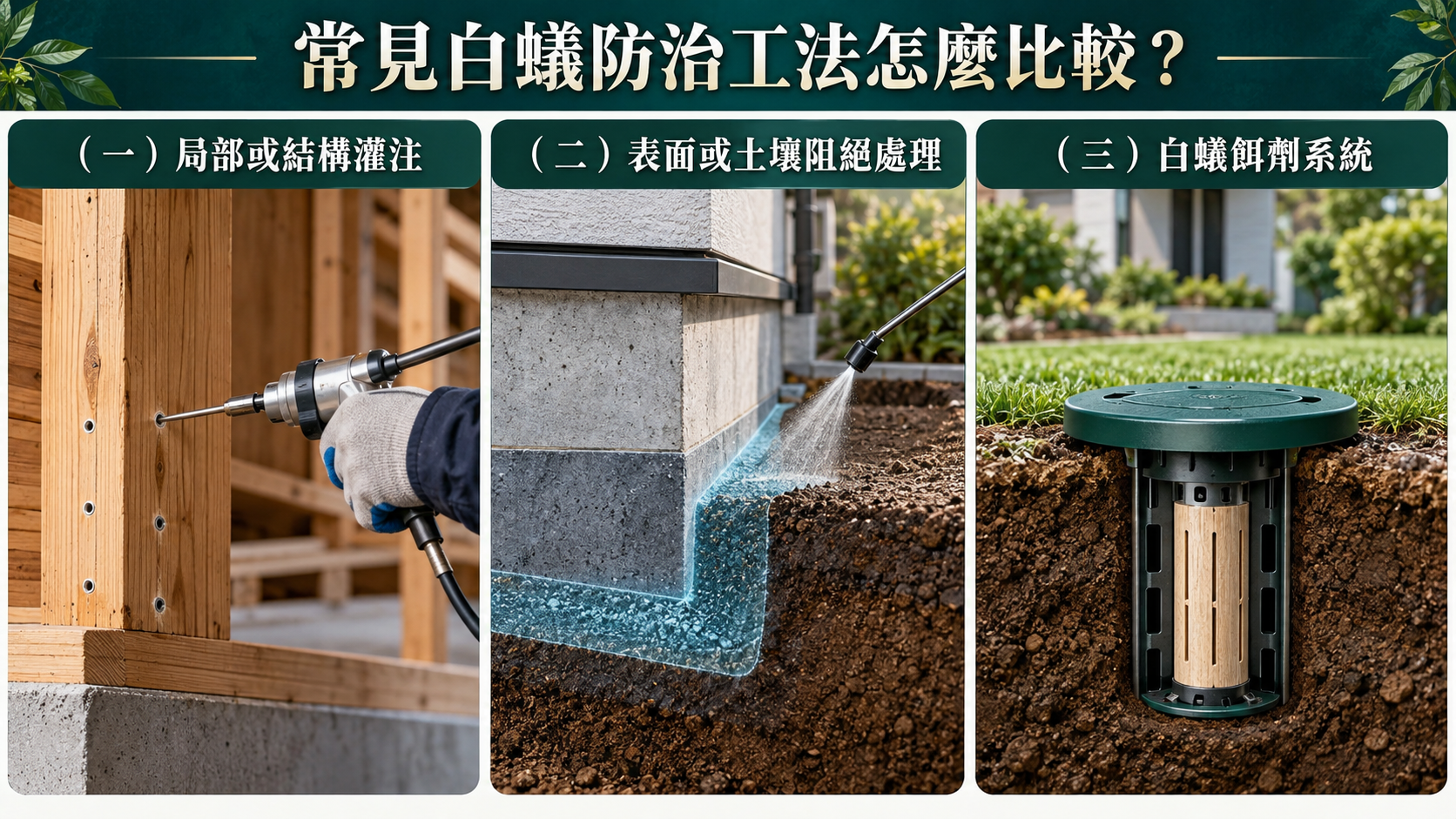常見白蟻防治工法怎麼比較？