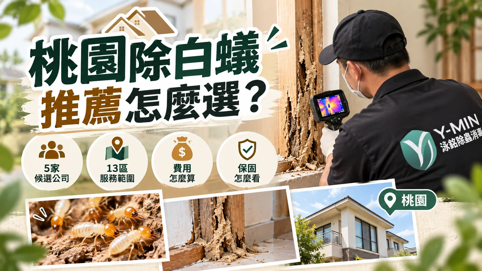 桃園除白蟻推薦怎麼選？這些公司及13個地區服務、費用與保固完整介紹