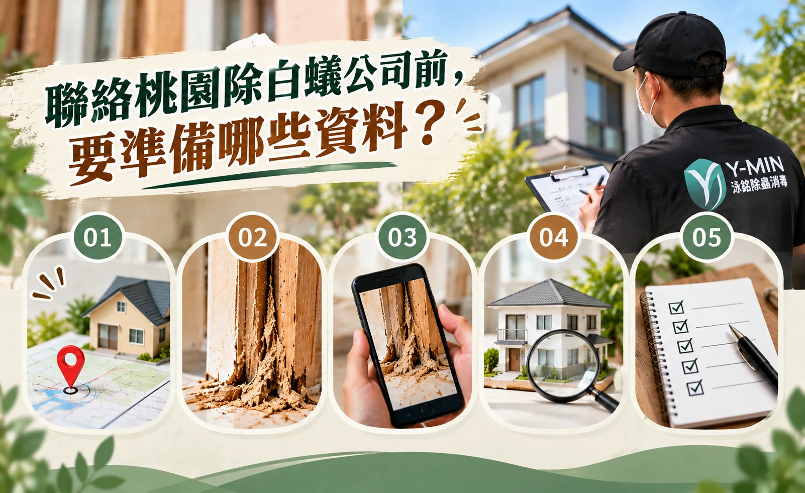 聯絡桃園除白蟻公司前，要準備哪些資料？