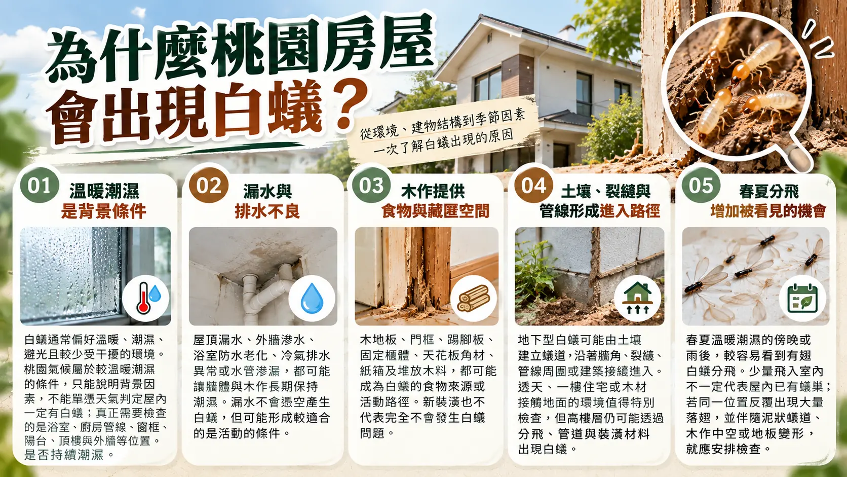 為什麼桃園房屋會出現白蟻？