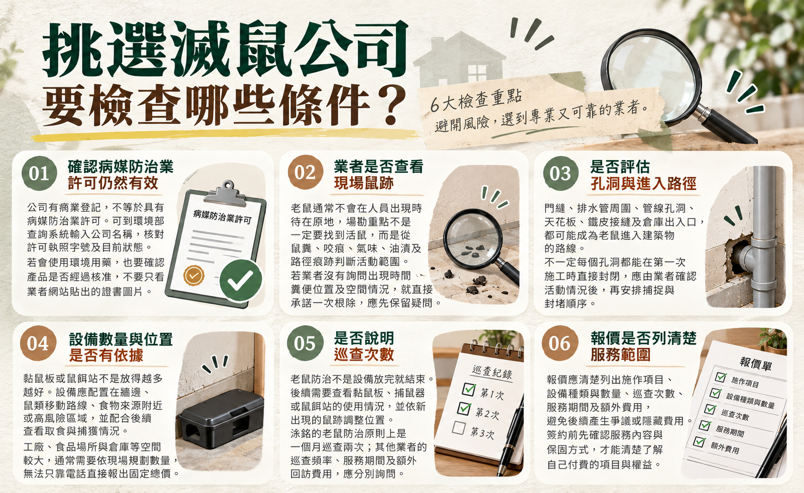 滅鼠公司推薦怎麼選?這家公司的費用與服務流程也太公道了吧! 1 挑選滅鼠公司要檢查哪些條件